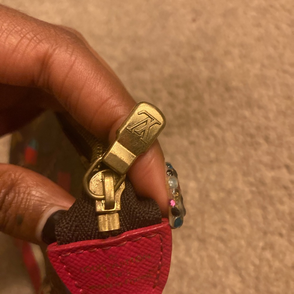 Louis Vuitton Brown Monogram Giraffe Print Mini Pochette - Brown & Red - Picture 3 of 5